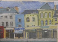Carolyn White (1945-2013) pastel 'Market Place, Cirencester', signed lower right,