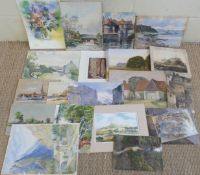 Approximately twenty five watercolours including Maurice Greenwood, J D Taylor,