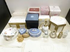 A quantity of decorative perfume bottles, Caithness,