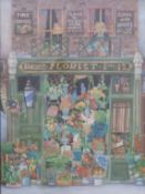 After Barry Smith print of a florist's shop,