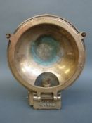 A brass/ bronze ship's electric light by B and L Ltd,