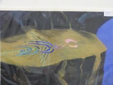 Carolyn White (1945-2013) pastel abstract, 'Rock Marks',