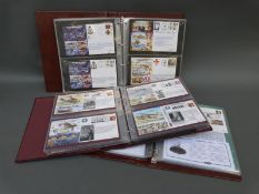 Three cover albums relating to the Boer War, WWI or WWII,