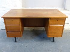 A modern five-drawer office desk