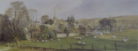 Alan Ingram signed limited edition (318/600) print of a Cotswold village, 