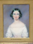 Attributed to Sir William Ross RA portrait miniature of a lady, 10 x 8cm,