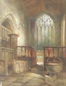 Frederick William Booty watercolour 'The Chapel, Haddon Hall', signed lower right,