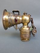 A Miller's Cetolite acetylene bicycle or motorcycle lamp,