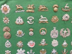 Seventy two mainly WWI era military cap badges including Irish and Scottish regiments, Connaught,