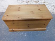 A pine blanket box,