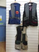 Three gentleman's shooting waistcoats, one Browning (large),