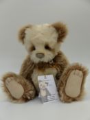 Charlie Bears Isabelle Collection Teddy Bear Tamara, with brown and cream mohair,