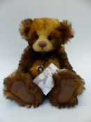 Charlie Bears Isabelle Collection Teddy Bear Fudge, with brown and tan mohair,