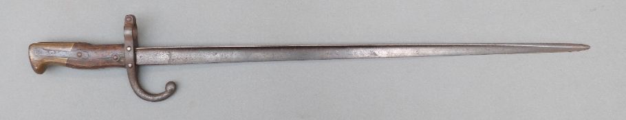 French 1874 pattern bayonet dated 1876,
