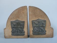 Stone book ends from the Houses of Parliament,