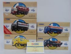 Five Corgi Road Transport and Classics diecast model tankers and lorries comprising North Eastern