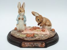Beswick Beatrix Potter tableau Peter and Benjamin Picking Up Onions, limited edition no 912,