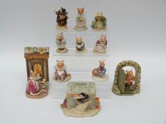 Eight Royal Doulton Brambly Hedge figures including Mr Apple, Wilfred Entertains,
