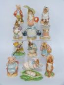 Thirteen Border Fine Arts Beatrix Potter ceramic figures including Hunca Munca Sweeping,