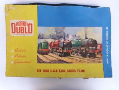 Hornby Dublo electric train set with 0-6-0 tank locomotive goods train,