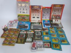 Fifty Merit, Hornby, Peco and similar 00 gauge model railway accessories including figures,