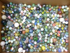 A large collection of glass marbles