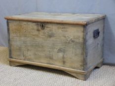A 19thC pine trunk W78 x D41 x H46cm