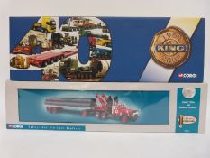 Two Corgi 1:50 scale diecast model lorries King 40 Years Edmund Nuttall Ltd Volvo 5 Axle King