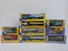 Nine Russian 1:43 scale diecast model Zil commercial vehicles including military tankers,