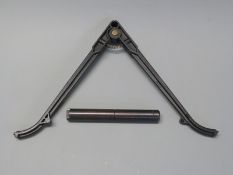 Air rifle bi-pod and .22 air rifle sound moderator.