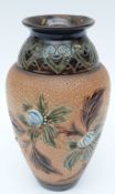 A Doulton Lambeth vase with impressed 'Art Union of London' to base, 18.