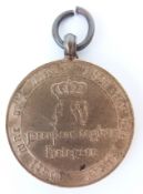 A Napoleonic era Prussian bronze medal dated 1813