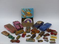 Twenty-eight tinplate and diecast model cars and vehicles,
