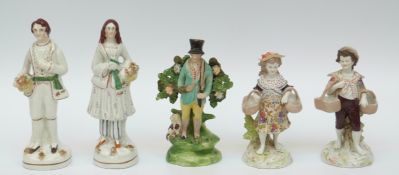 A collection of 19thC creamware,