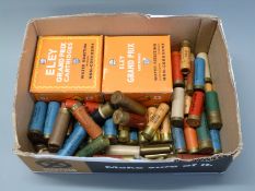 Collector's shotgun cartridges of various gauges including 8, 12, 20 bore, .