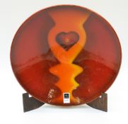 Poole pottery Uri Geller charger with box and certificate,