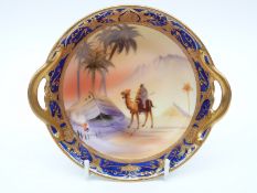 A Noritake Desert Scenes twin-handled dish