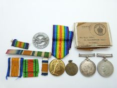 WWI medal pair named to 144985 Gunner RL Maby Royal Artillery,