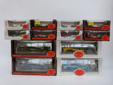 Twelve Exclusive First Edition (EFE) diecast model vehicles including car transporters and car sets,