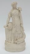 A parian ware figure of a lady,