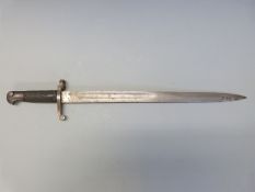 British 1887 bayonet for Martini Henry rifle, numbered 3668 to hilt, with WD,