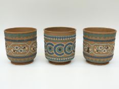 Three Doulton Lambeth Silicon jardinieres