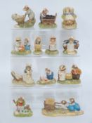 Twelve Border Fine Arts Brambly Hedge figures with 11 boxes