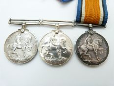 WWI three War medals named to 15278 PTE J T Parker Cameron Highlanders,