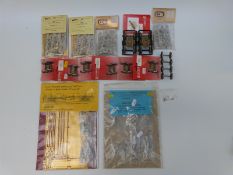 A quantity of 0 gauge wagon and coach parts including GWR Macaw G kit,