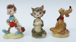 Two Beswick Disney figures Pluto and Pinocchio,
