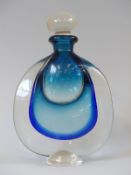 Karlin Rushbrook signed studio glass scent bottle, signed,