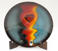 Poole pottery Uri Geller charger with box and certificate,