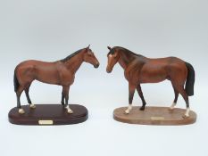 Two Beswick racehorses Troy and Nijinsky
