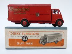 Dinky Supertoys diecast model Slumberland Mattresses Guy Van with red body and hubs 514,